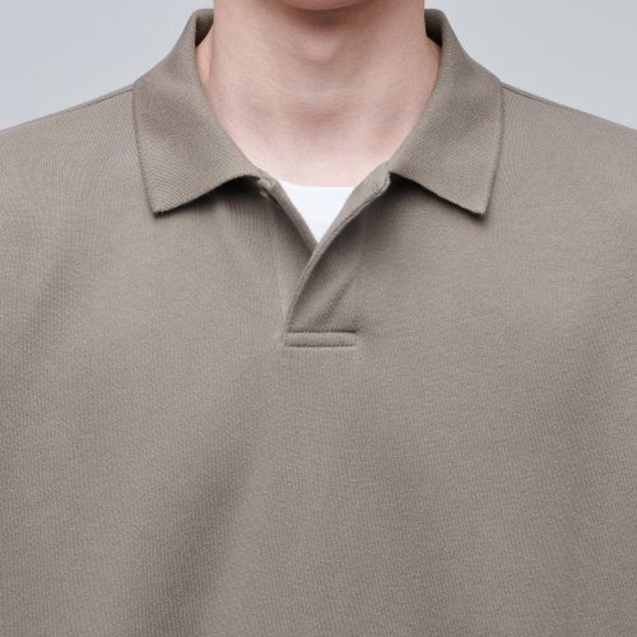 Musinsa Standard Oversized Collared Sweatshirt – Dusty Beige