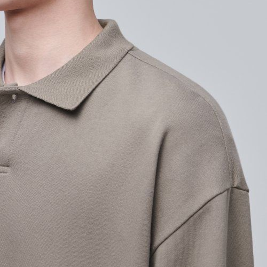 Musinsa Standard Oversized Collared Sweatshirt – Dusty Beige
