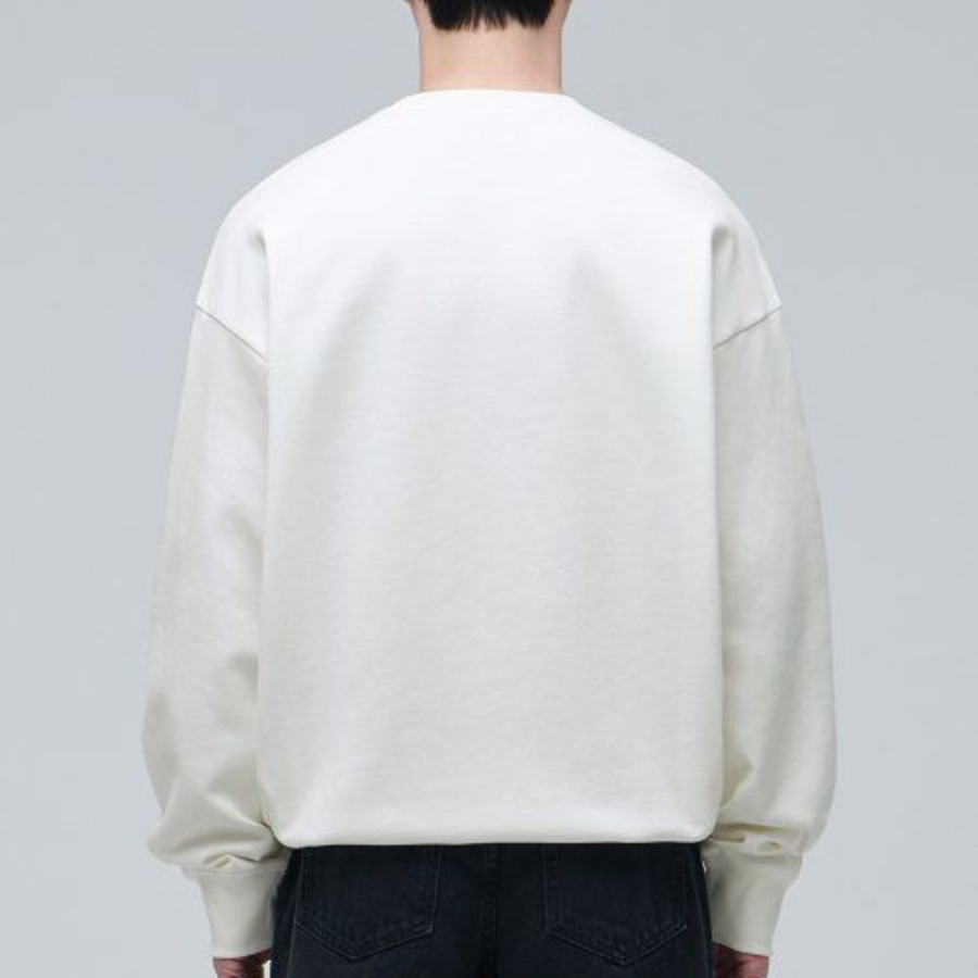 Musinsa Standard Flat Terry Oversized String Sweatshirt – Cream