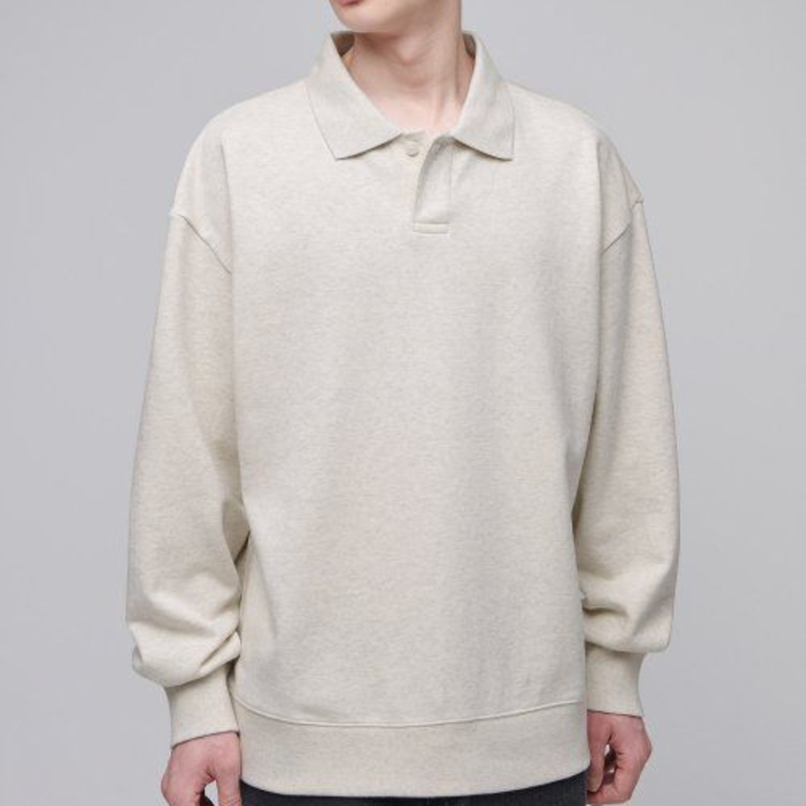 Musinsa Standard Oversized Collared Sweatshirt – Oatmeal