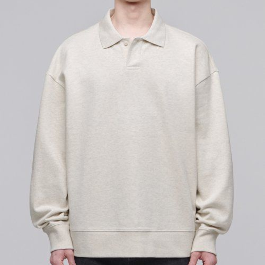 Musinsa Standard Oversized Collared Sweatshirt – Oatmeal