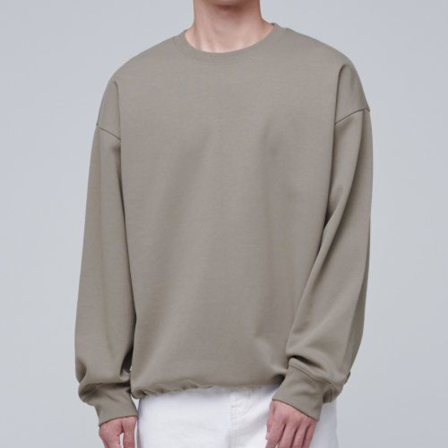 Musinsa Standard Flat Terry Oversized String Sweatshirt – Beige