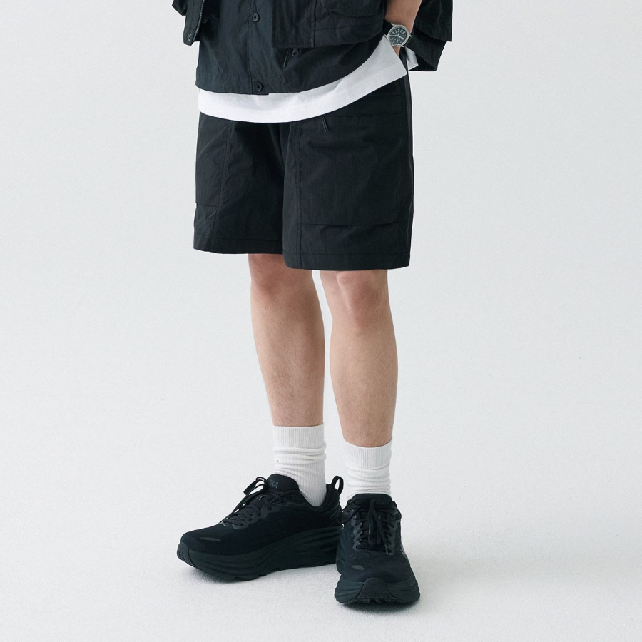 Musinsa Standard City Leisure CN Belted Utility Shorts [Black]