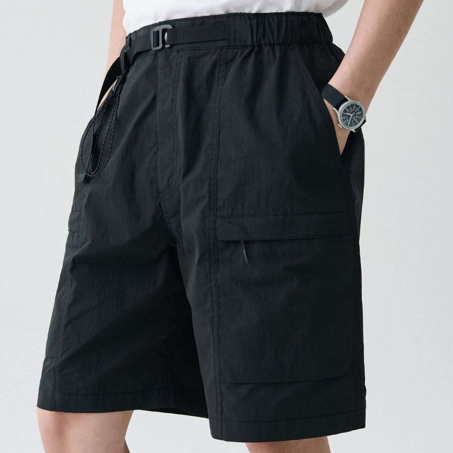 Musinsa Standard City Leisure CN Belted Utility Shorts [Black]