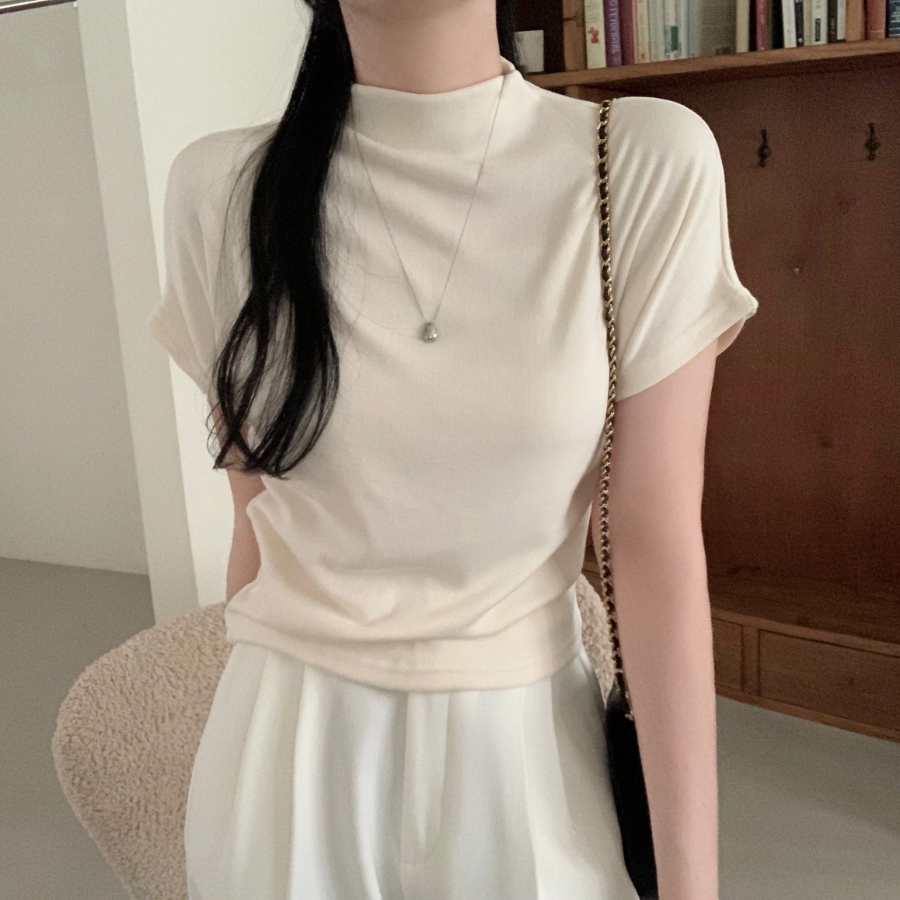 Classic – футболка Half Neck Knit Short Sleeve