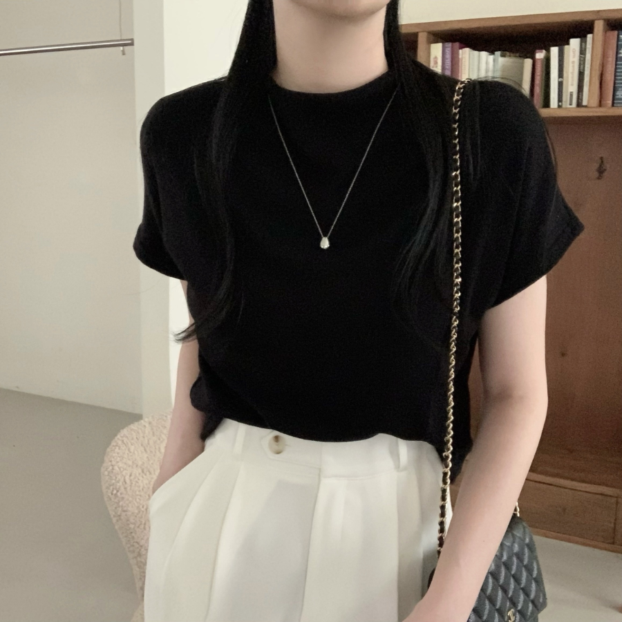 Classic – футболка Half Neck Knit Short Sleeve