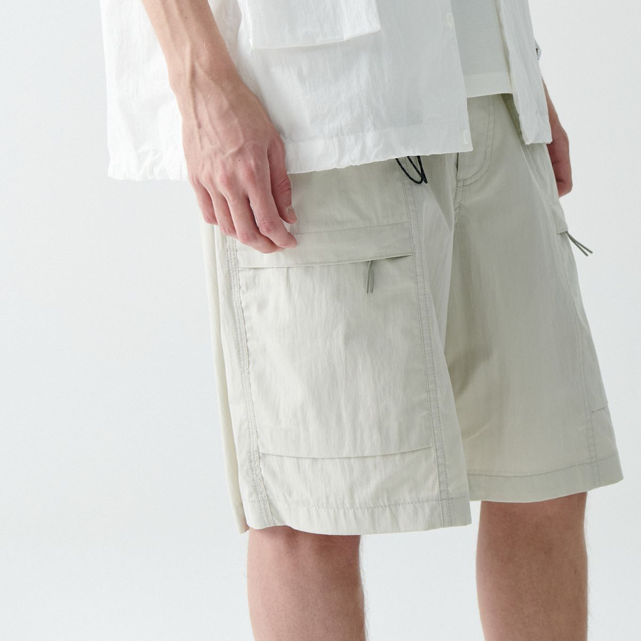 Musinsa Standard City Leisure CN Belted Utility Shorts [Dusty Cream]