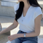 Ripley –  V-Neck Cap Sleeve Knit Tank