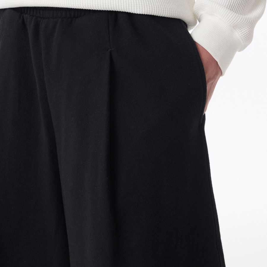 Musinsa Standard One-Tuck Long Bermuda Sweat Pants [Black]