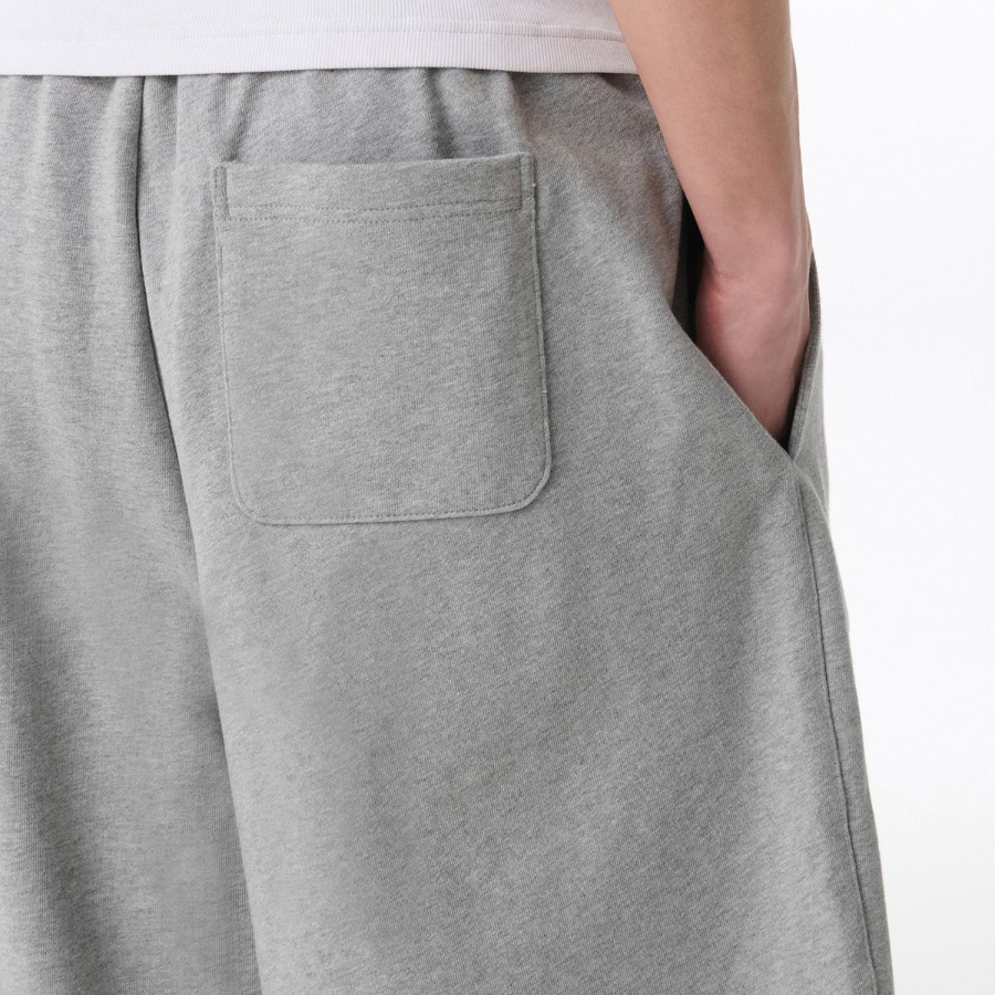 Musinsa Standard One-Tuck Long Bermuda Sweat Pants [Medium Gray]