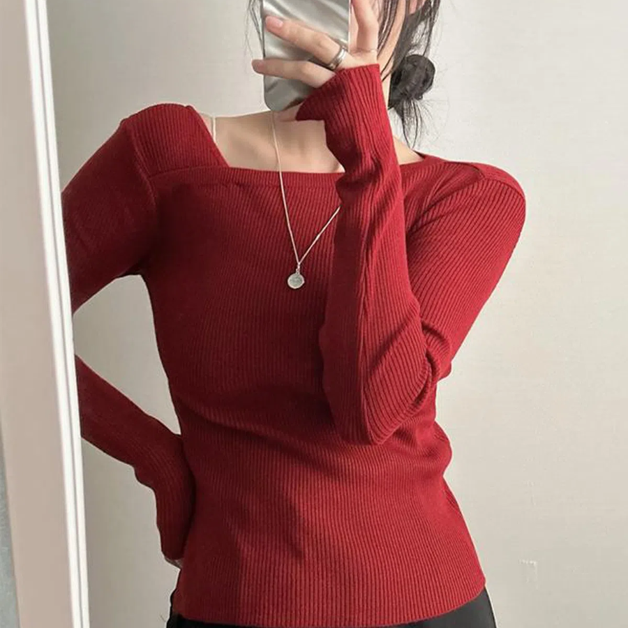 Mongeurami – свитер Side-Slit Button Slim Knit Sweater