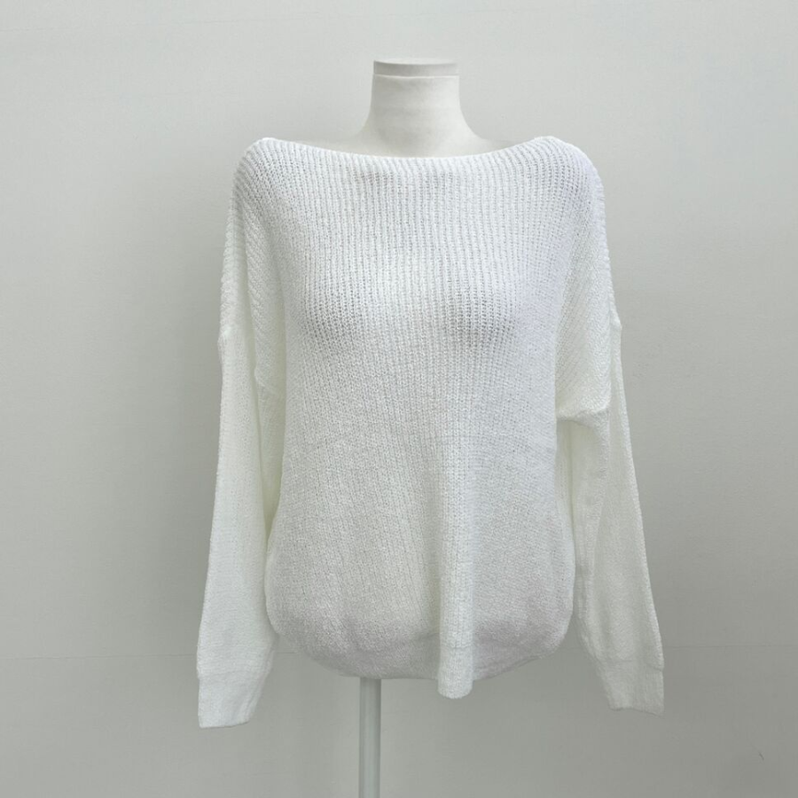 Mongeurami – джемпер Summer Loose-Fit Boatneck Mesh Knit Jumper