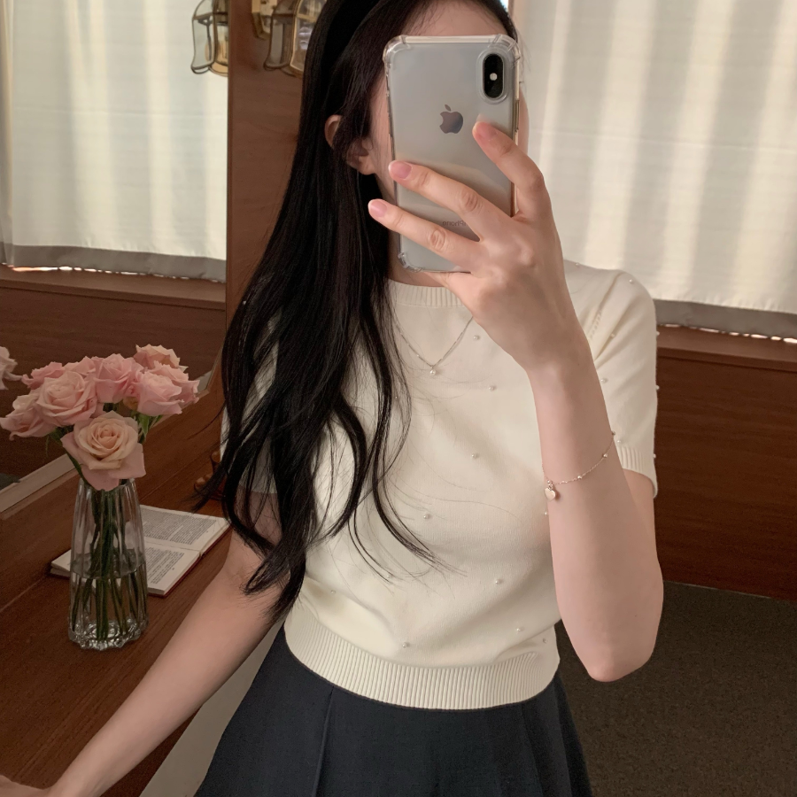 JINJU – футболка Pearl Short-Sleeve Knit