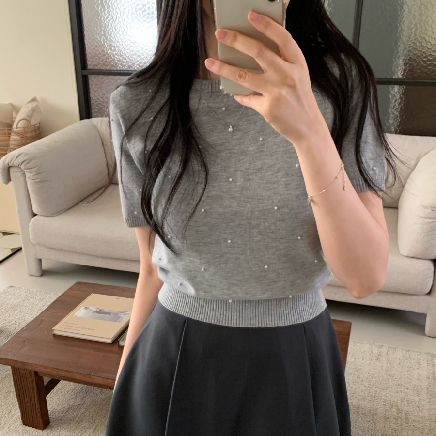 JINJU – футболка Pearl Short-Sleeve Knit