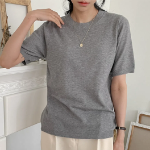 EVE.R – S020 Round-Neck Short Sleeve Knit Jumper