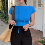 Moiti Boatneck Short-Sleeve Knit