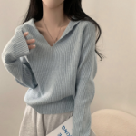 SAILOR – Open Collar Ribbed Knit