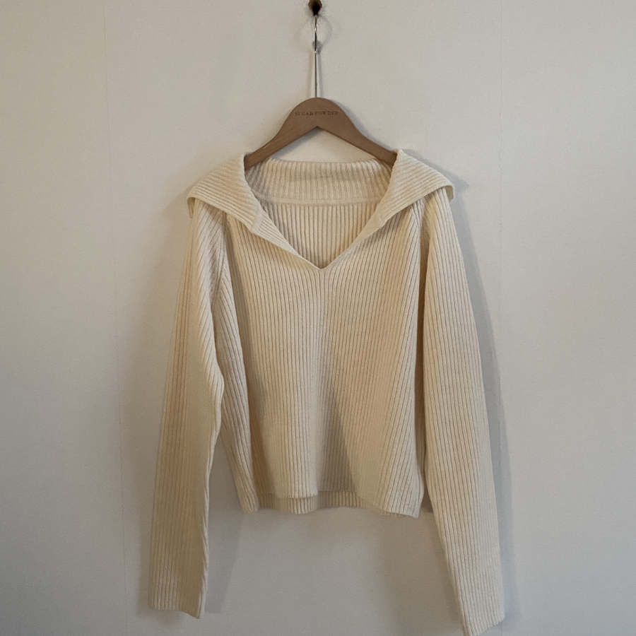 SAILOR – Open Collar Ribbed Knit