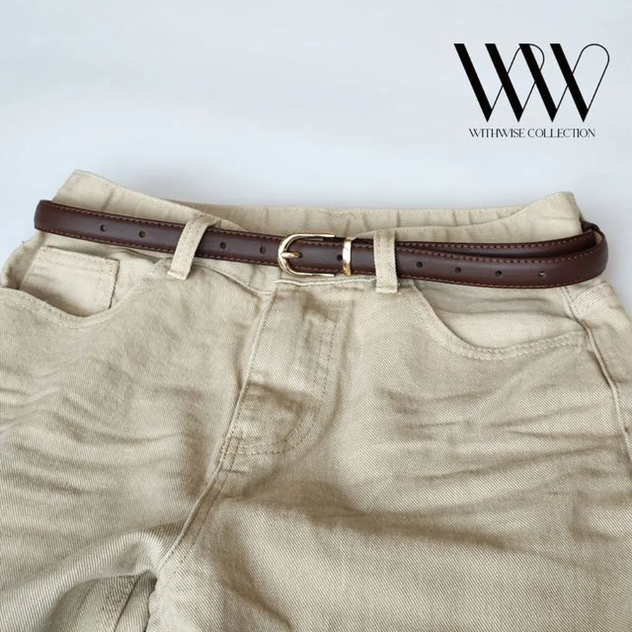 Ремень Gold Buckle Long-D — элегантная классика с современным акцентом