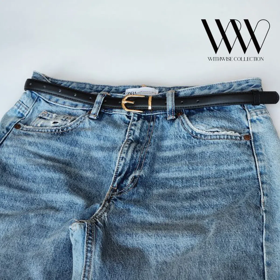 Ремень Gold Buckle Long-D — элегантная классика с современным акцентом