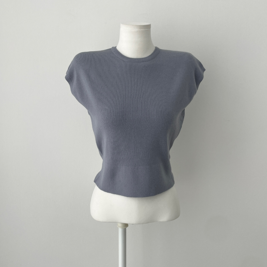 HIVEN – Round Neck Cap Sleeve Knit