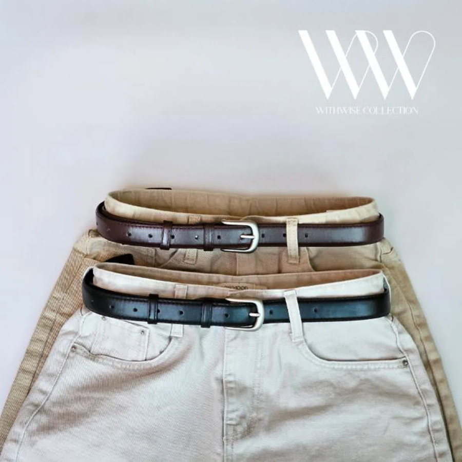 Ремень Steady Matte Silver Leather Belt — утончённый акцент с матовой серебряной пряжкой