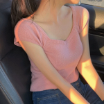 BELLA – Square Neck Raglan Cap Sleeve Knit