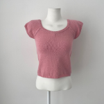 BELLA – Square Neck Raglan Cap Sleeve Knit
