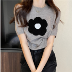 LATEN – Flower Short Sleeve Knit