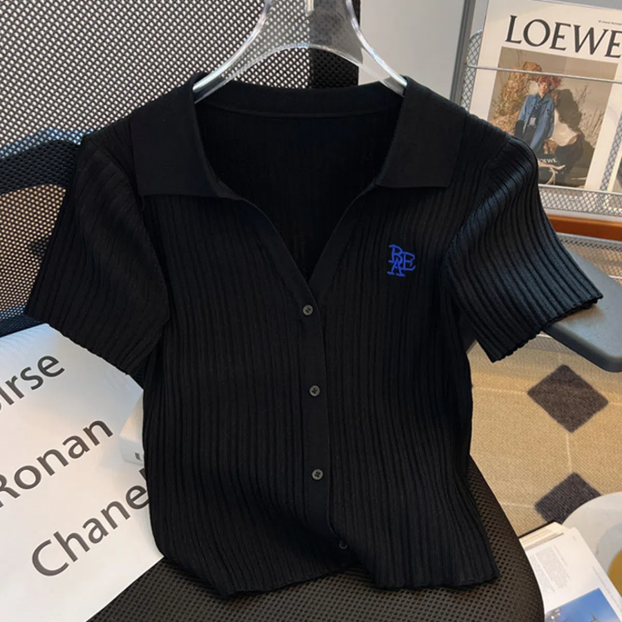 BINEN – Collar Short Sleeve Knit