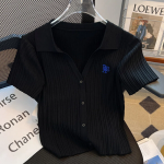 BINEN – Collar Short Sleeve Knit