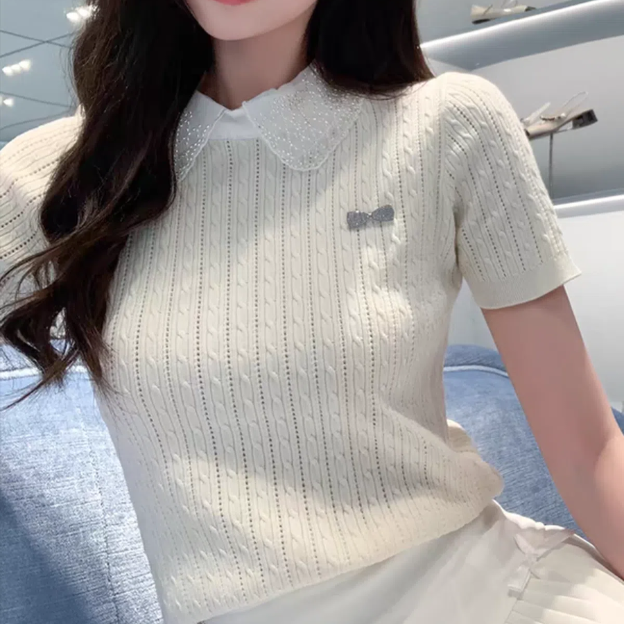 JAY – Collar Short Sleeve Knit