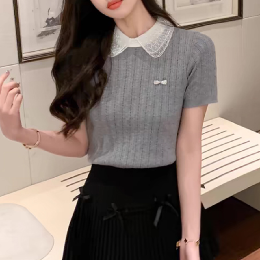 JAY – Collar Short Sleeve Knit