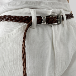 Плетёный ремень из натуральной кожи — классика с акцентом на текстуру и долговечность