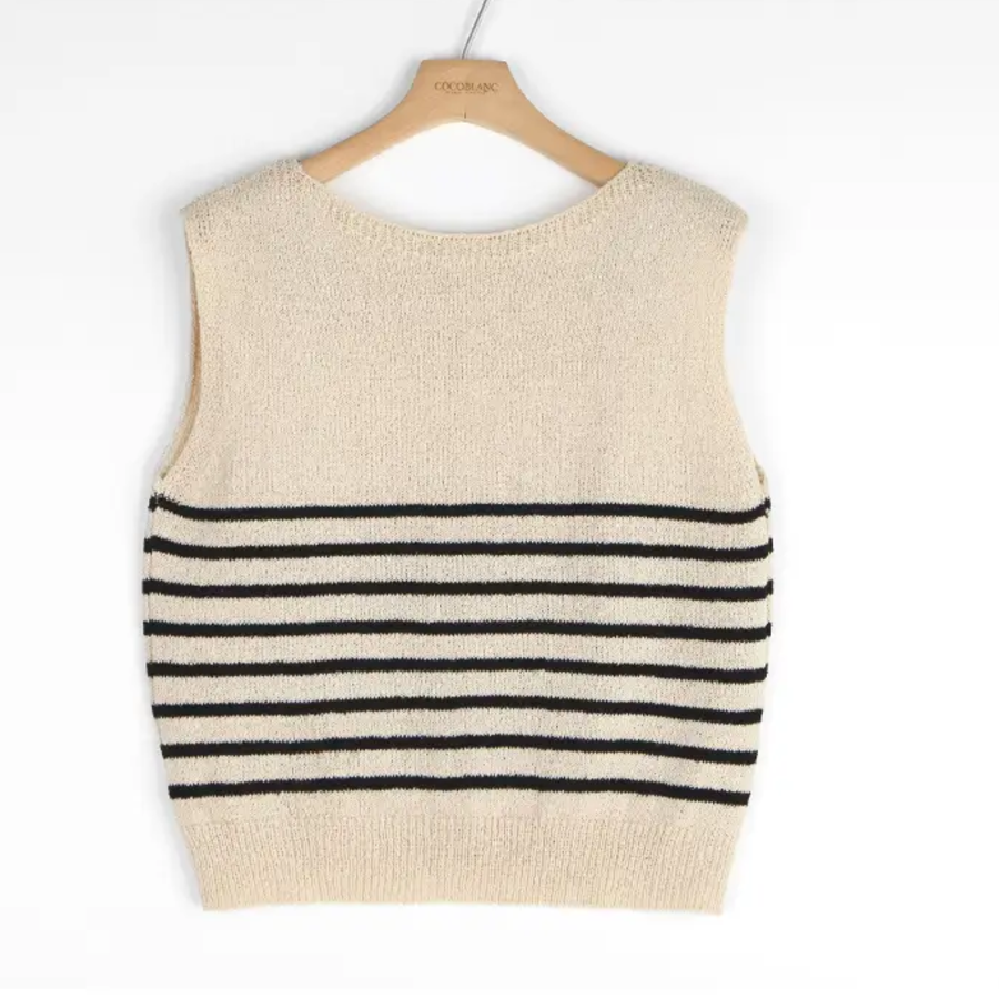 BOUCLE STRIPE – Knit T-shirt
