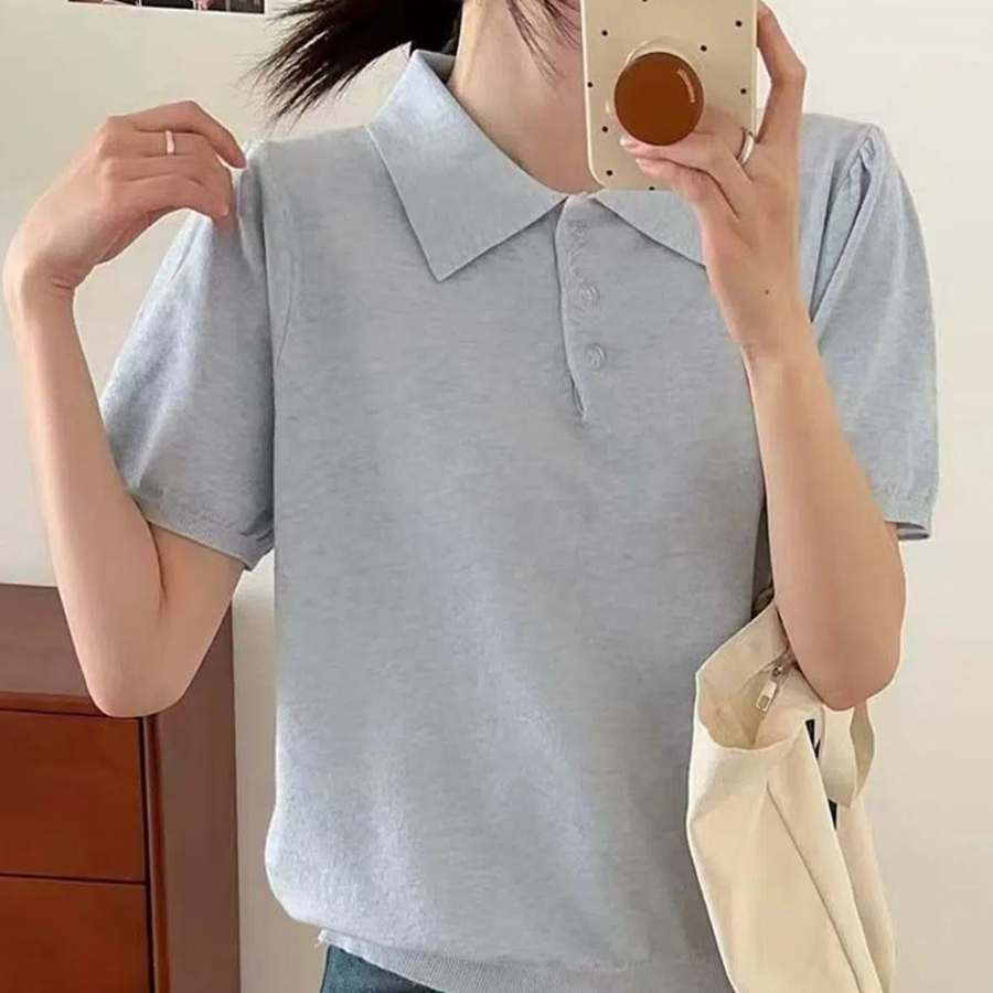 OLIVER – Collar Short Sleeve Knit T-shirt