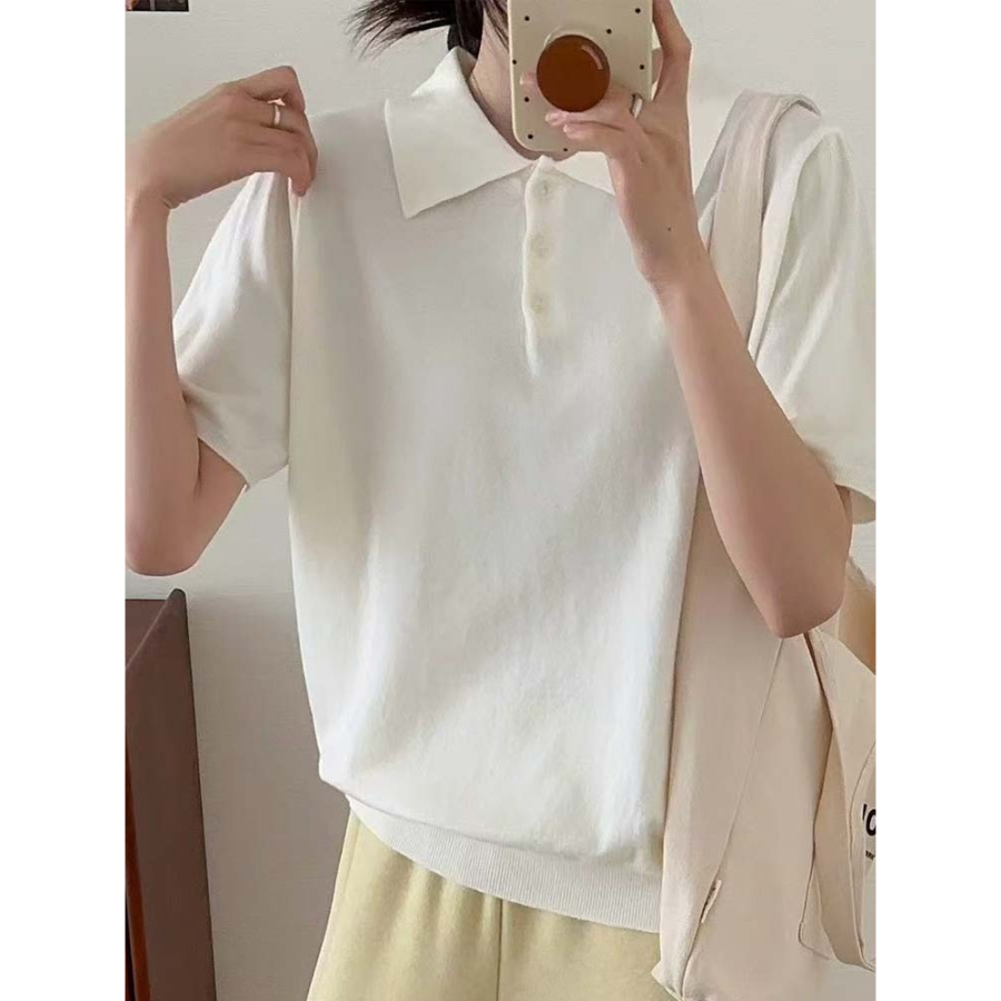 OLIVER – Collar Short Sleeve Knit T-shirt