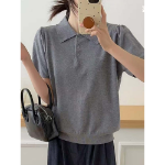 OLIVER – Collar Short Sleeve Knit T-shirt