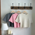 Свободный размер-Темно-серый-Футболки