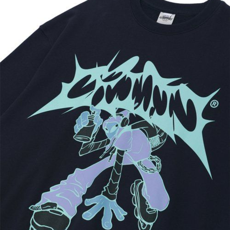 CRITIC Alien Graffiti Sweatshirt – Navy