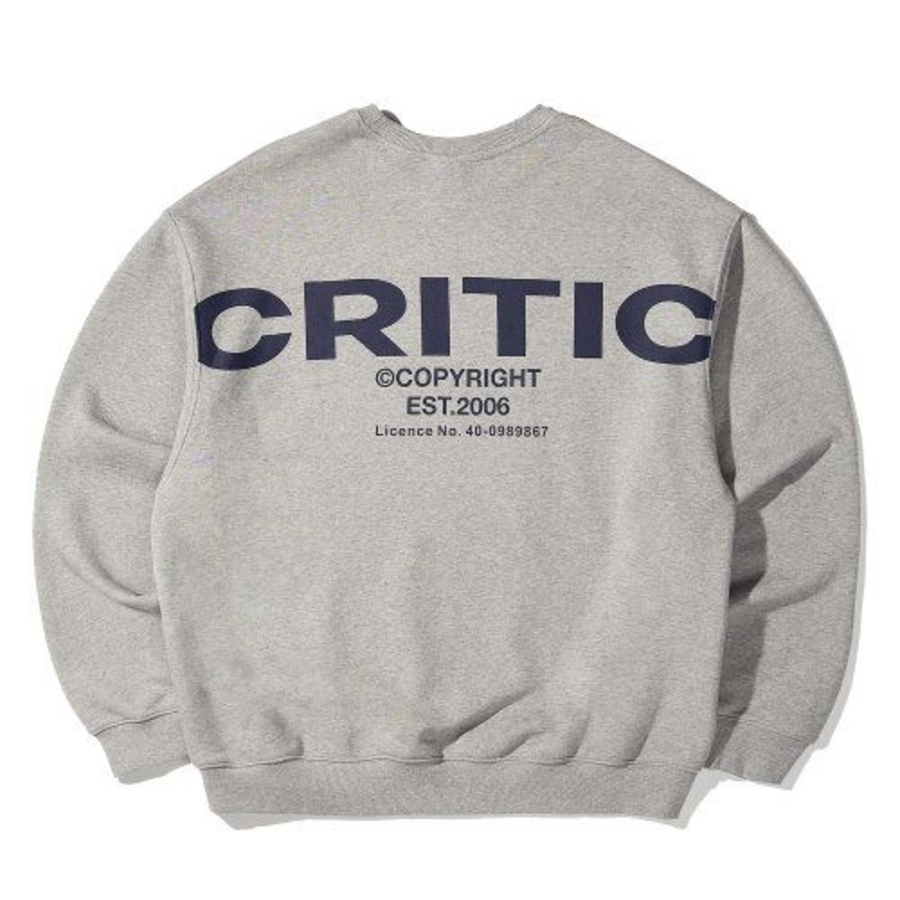 CRITIC OG Logo Sweatshirt – Grey
