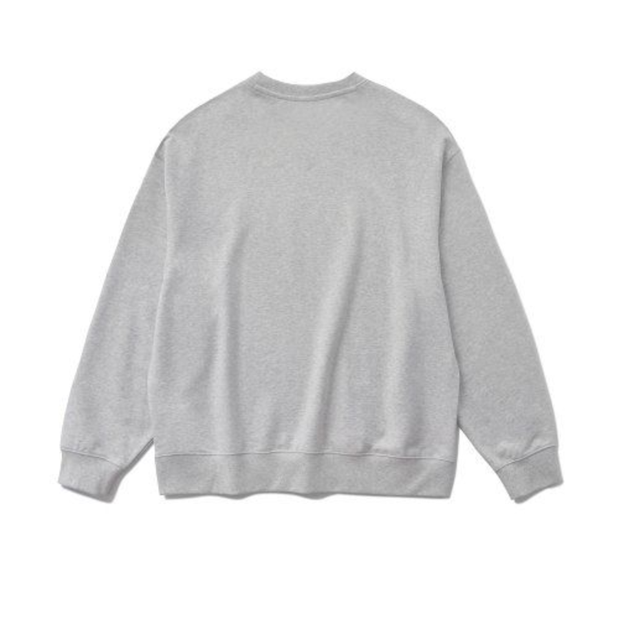 Melange Master Staten Emblem Oversized Sweatshirt – Light Grey