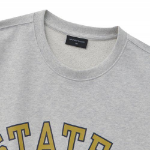 Melange Master Staten Emblem Oversized Sweatshirt – Light Grey