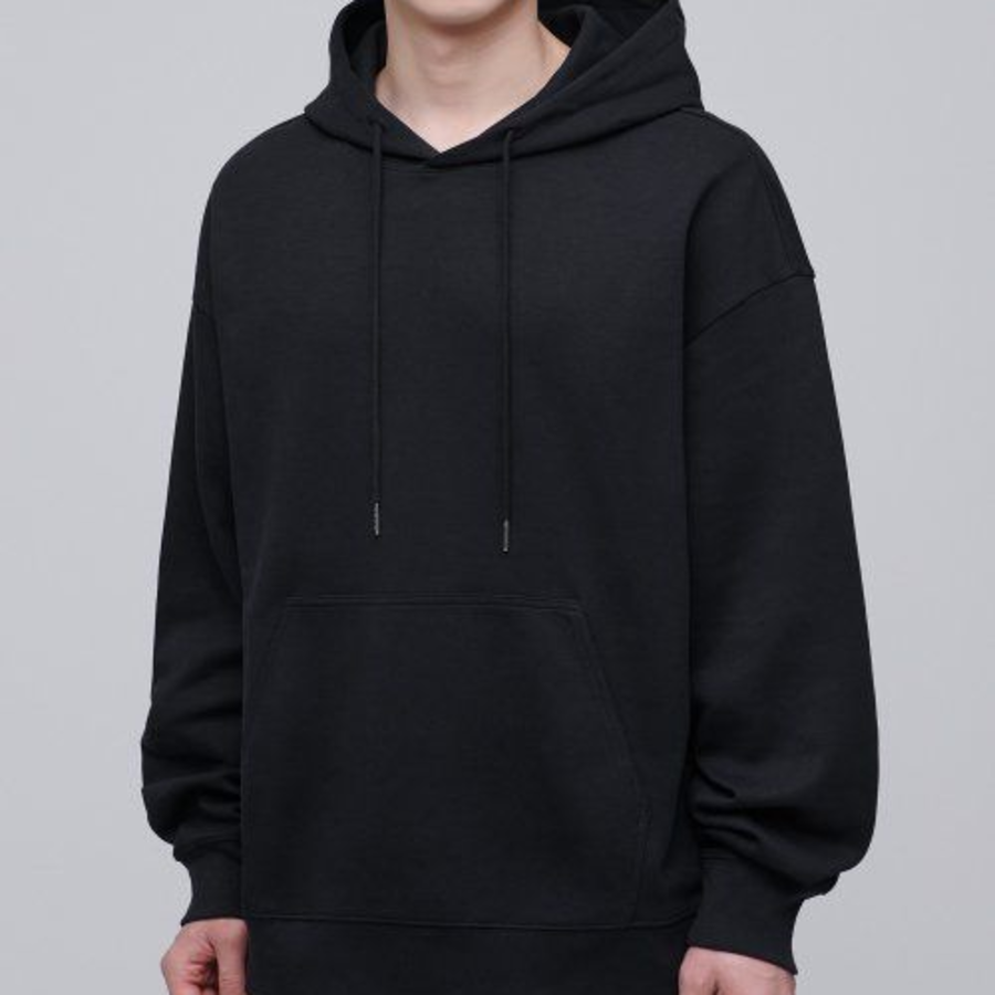 Musinsa Standard Flat Terry Oversized Hooded Sweatshirt – Black