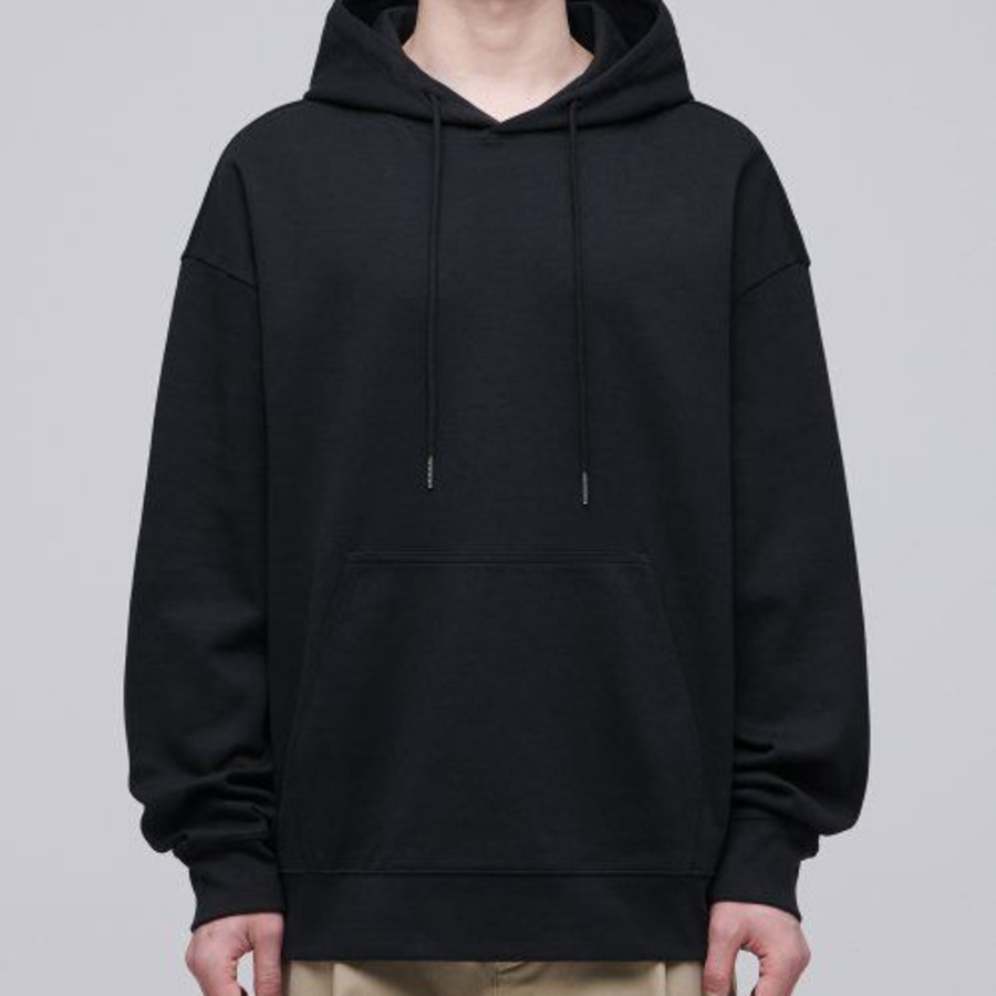 Musinsa Standard Flat Terry Oversized Hooded Sweatshirt – Black