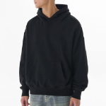 Musinsa Standard Loose Balloon Hooded Sweatshirt – Black