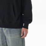 Musinsa Standard Loose Balloon Hooded Sweatshirt – Black