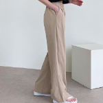 Свободный размер-Бежевый-Брюки