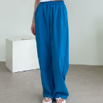 Свободный размер-Cине-зеленый-Брюки