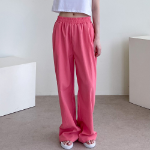 Свободный размер-Коралловый-Брюки